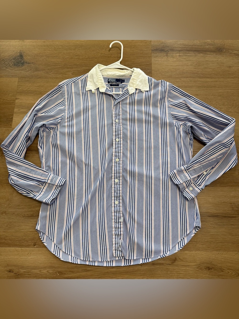 Vintage Mens Ralph Lauren Cotton Button Down Shirt Singapore Size L - 16 1/2-35